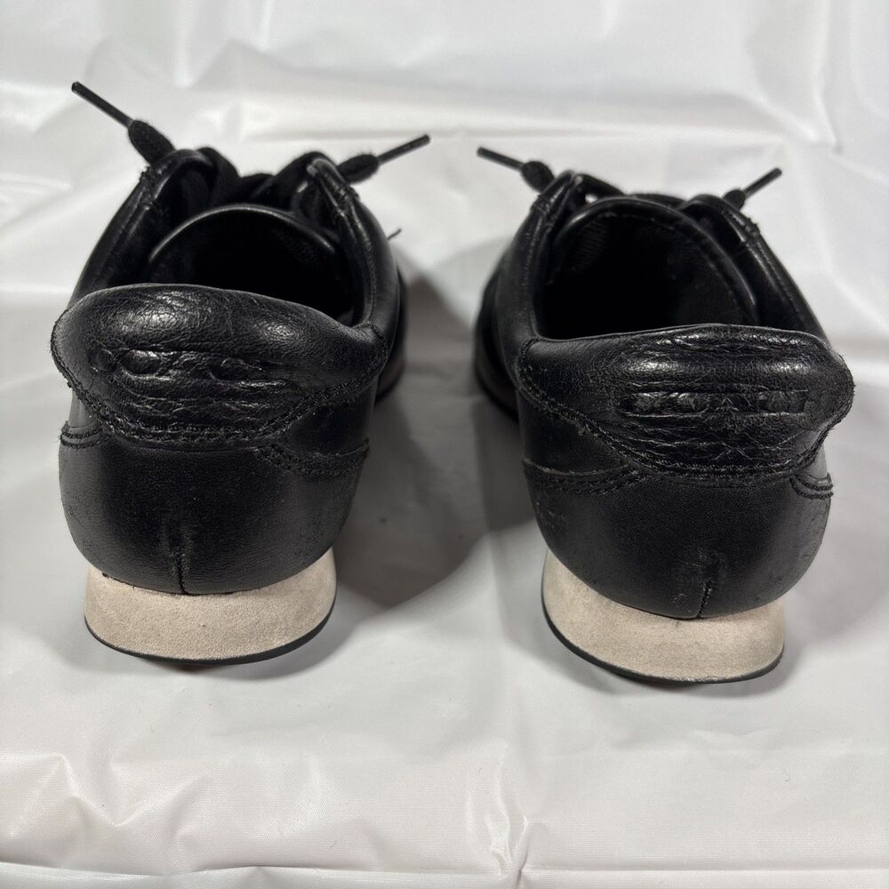 Coach Raylen Sneakers (Women’s 5.5B) Black Leather / Suede Athletic Shoes - Picture 4 of 7